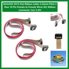 2PCS 1m Tangle-Free Flat Ribbon Cable 2.54mm Pitch for Programmers - 10 Pin picture