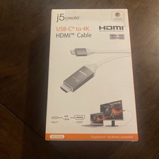 j5create USB Type C to 4K 60Hz HDMI 6ft Cable w/ HDMI ATC Certificate JCC153G picture