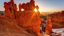 Landscape sunlight rock formation bryce canyon national Custom Gaming Mat Desk picture
