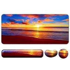 Wiabsi 4 In 1 Mouse Pad And Keyboard Wrist Rest,Large Desk Mat,Coaster picture
