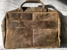 KomalC Leather Messenger Bag Brown For 15