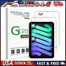 amFilm 2-Pack iPad Mini 7/6 Glass Screen Protector (2024,2021 7th/6th Gen) picture