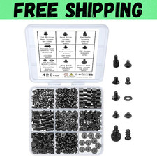 420pcs Computer Screws, Motherboard Standoffs and Screws Kit, Motherboard Scr... picture