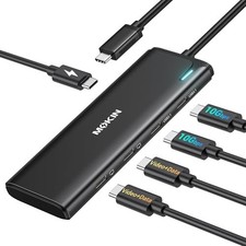 USB C Splitter for Dual Monitors 4K@60Hz, 5 Port Hub, 100W Charging picture