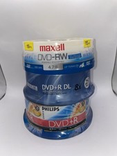 Phillips DVD+R  25 Pk Windata DVD+R DL 25 PK And Maxell DVD-RW 15 Pack Total 65 picture