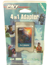 PNY Technologies 4 in 1 PC Card Adapter PCMCIA Convert Media Vintage New picture
