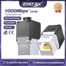  ZoeRax 10PCS Cat8 Cat7 Cat6a RJ45 Keystone Jack Toolless Toolless Termination picture