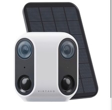 Solar Security Camera Outdoor Wireless, Dual Lens Camera Starlight Night Vision, picture