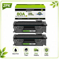 2-Pack 80A Toner Replacement Compatible HP CF280A M401n M401dne M425 picture