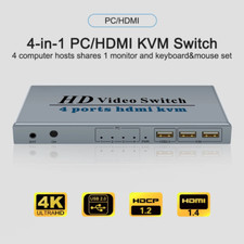 4K Switch KVM HDMI Switcher 4-port USB HDMI KVM Switch for PC laptop windows mac picture