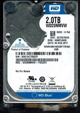 WD20NMVW-11EDZS7 S/N: WXC1A DCM: HHMTJHKB WESTERN DIGITAL 2TB THAILAND AUG 2017 picture
