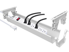 Sleek Under Desk Cable and Wire Management Tray powerstrip Holder 21.65” length picture