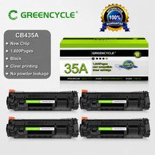 Black CB435A 35A Toner Cartridge 4 Pack Fits HP LaserJet P1005 P1006 P1007 P1009 picture