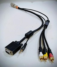 AUDIO FLYING LEAD 60018 1.5FT RAPIDRUN VGA (HD15) + 3.5MM + COMP VIDEO + STEREO picture