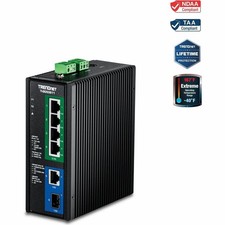 TRENDnet 6-Port Industrial 2.5G PoE++ DIN-Rail Switch with 10G picture