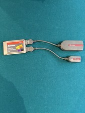 Xircom CEM33 CreditCard Ethernet + Modem 33.6 PCMCIA Card w/ Both Dongles picture
