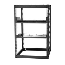 Uimoso 16U Open Frame Wall-Mount Server Rack with Shelves and 4-Post Design picture