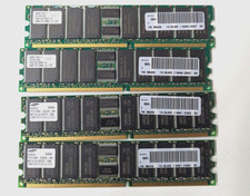 Lot 4 x 256MB 1GB IBM 09N4306  PC2100R DDR-266 ECC Registered Server RAM Matched picture