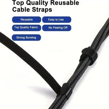 10-100pcs Reusable Cable Ties 150mm Nylon Hook Loop Straps Wire Organizer 10mm picture