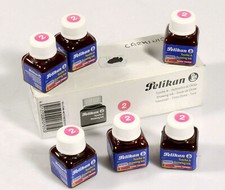 PRL) PELIKAN CHINA INK 523 TON 2 CARMINE 10ML DRAWING INK 6 PCS LOT picture
