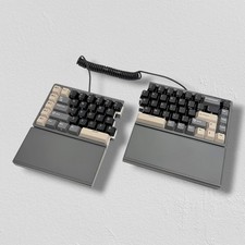 RK Royal Kludge RK-S70 Ergonomic Split Keyboard Wireless Gaming Creamy Switches picture