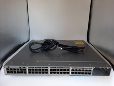 Cisco WS-C3850-12X48U-L Switch 48 Port WITH POWER SUPPLY &POWER CORD Refurbished picture