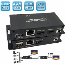 60M HDMI USB KVM Extender Splitter Loop POC Cable over Cat5e/6 Ethernet 1080P  picture