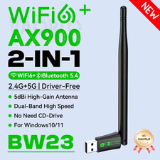 2.4G/5G Dual Band WiFi 6 900Mbps Bluetooth USB Wireless Network Adapter Receiver picture