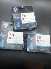3x Genuine HP 711 Design Jet Magenta Printer Ink Cartridge Exp 11/2022 picture