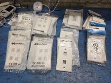 16 4 Port Wall Plate 3) 2 Port 6) 1 Port Faceplate Lot New picture