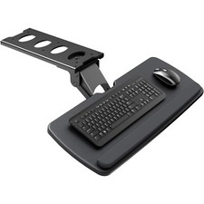 Huanuo 360° Adjustable Under Desk Keyboard Tray 25″ × 9.8″ (Gray/Black) picture