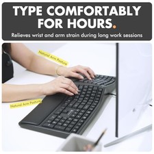 X9 PERFORMANCE WIRED ERGONOMIC KEYBOARD WITH CUSHIONED WRIST REST - TYPE - picture