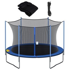 Cliselda 15 Ft Round Trampoline Replacement Safety Net For 8 Straight Poles picture