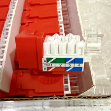 96 Pack Cat6A RJ45 Keystone Jacks 110 Punch Down 8P8C Network Ethernet Connector picture