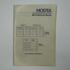 1978 Mostek Zilog Z80 CPU Microcomputer System Pocket Micro-Reference Manual picture