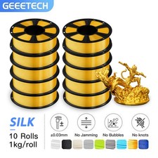 GEEETECH 1/2/3/5/10KG 3D Printer Filament Silk Gold PLA 1.75mm Bulk Lot picture