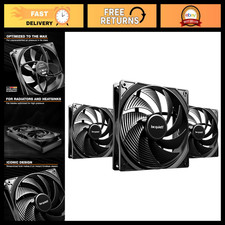 High-Speed 140mm PWM PC Case Fans - Triple Pack, Quiet Cooling Solution, Black picture