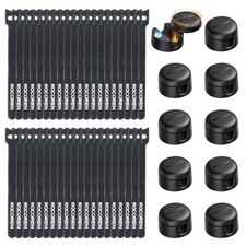 50‑Pack Rotatable Cable Clips & Cord Straps Cable Management Kit | 10 Magnetic C picture