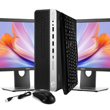HP Desktop Computer PC i7, 32GB RAM, 1TB SSD, Dual 24