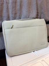 Mosiso Padded Polyester Laptop Sleeve Case for 13in, Beige Gray, Solid Pattern picture