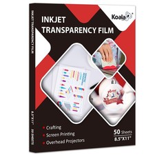 8.5x11 Inch Clear Koala Inkjet Transparency Film Sheet Screen Printing 50 PCS picture