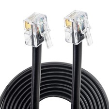 5 Feet RJ11 / RJ12 Data Cable - Heavy Duty 6-Pins High-Speed Extension for Ca... picture