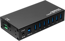 7-Port USB 3.0 Hub Offers 5Gbps Speeds, Powered Expansion, and a Durable Mountab picture