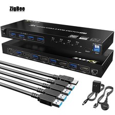 KVM401A 4K Ultra HDMI/USB3.0 KVM Switch 4x1 HDMI KVM Switch 4 Port with Remote picture