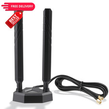 Eightwood WiFi 7 6E Antenna, Tri-Band 2.4GHz 5GHz 6GHz RP-SMA Black picture