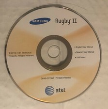 RARE Samsung Rugby II AT&T English Manual USB Driver CD- Scratch Free Disc #XD11 picture