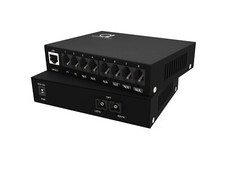 2 x POTS RJ11 Telephone and Gigabit Ethernet Over Fiber Converter - Multiplex... picture