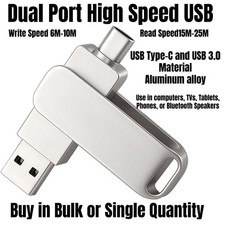 32GB USB-C and USB 3.0 Dual Flash Drive for Computers Bluetooth Speakers and TV picture