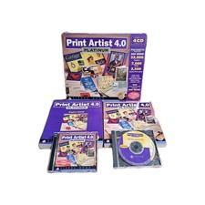 Vtg 1997 Print Artist 4.0 Platinum PC Mac Software 4-CD Box Set Sierra Home CIB picture
