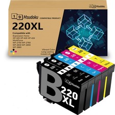 5PK 220XL T220XL Ink Cartridge for Epson WorkForce WF-2750 WF2760 WF2630 XP-420 picture